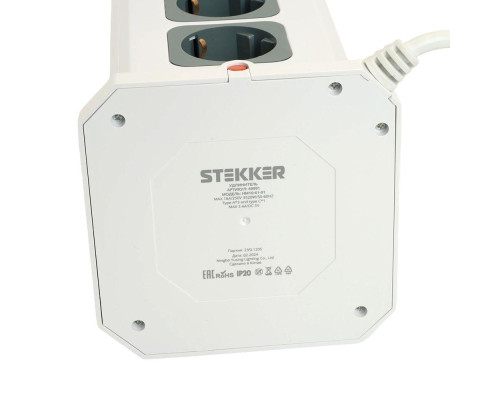 Удлинитель Stekker Comfort 12гн 1,5м с/з HM10-61-01 49991