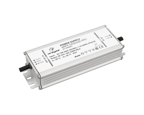 Блок питания Arlight ARPV-UH24240-PFC 24V 240W IP67 023640(1) Блок питания Arlight ARPV-UH24240-PFC 24V 240W IP67 023640(1)