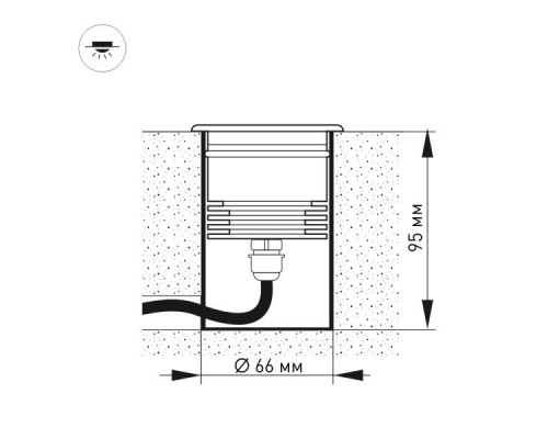 Ландшафтный светодиодный светильник Arlight LTD-Ground-Tilt-R80-9W Day4000 032213 Ландшафтный светодиодный светильник Arlight LTD-Ground-Tilt-R80-9W Day4000 032213