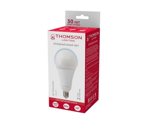 Лампа светодиодная Thomson E27 30W 6500K груша матовая TH-B2356 Лампа светодиодная Thomson E27 30W 6500K груша матовая TH-B2356