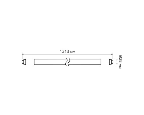 Лампа светодиодная Gauss G13 24W 6500К матовая 93034