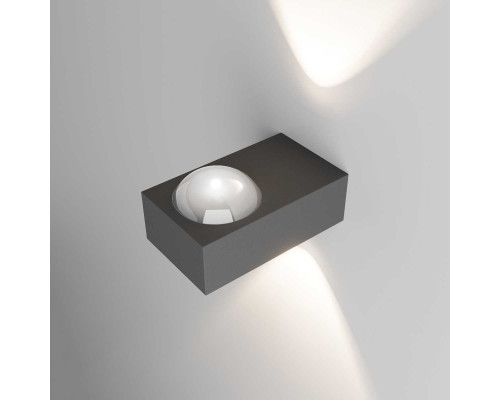 Уличный настенный светильник со светодиодами Elektrostandard Lenses a070452