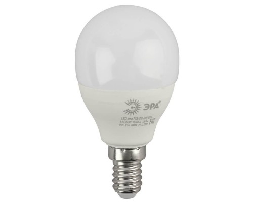 Лампа светодиодная ЭРА E14 9W 6000K матовая LED P45-9W-860-E14 Б0031411 Лампа светодиодная ЭРА E14 9W 6000K матовая LED P45-9W-860-E14 Б0031411