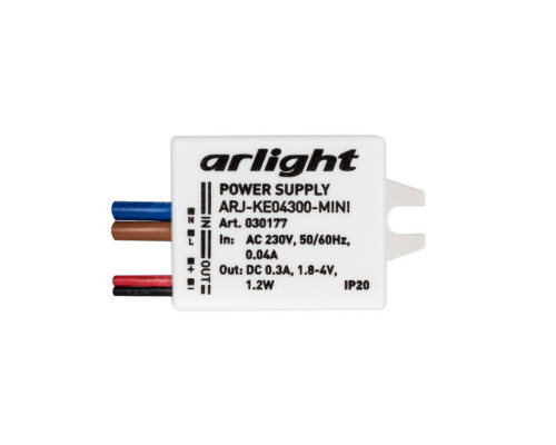 Драйвер Arlight ARJ-KE04300-Mini 1,8-4V 1,2W IP20 0,3A 030177