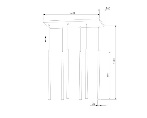 Подвесная люстра TK Lighting 6428 Piano White