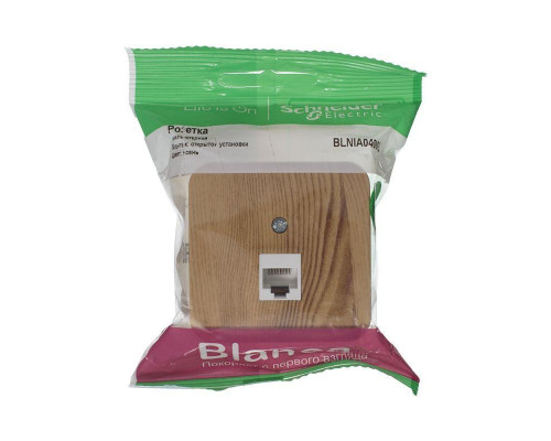 Розетка компьютерная RJ45 Systeme Electric Blanca 5e кат UTP ясень BLNIA045005 Розетка компьютерная RJ45 Systeme Electric Blanca 5e кат UTP ясень BLNIA045005