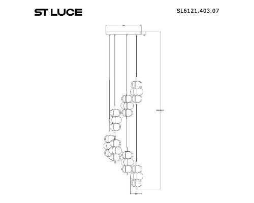 Подвесная светодиодная люстра ST Luce Talisman SL6121.403.07