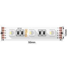 Светодиодная лента SWG 19,2W/m 60LED/m 5050SMD разноцветный/ теплый белый 5M 005012
