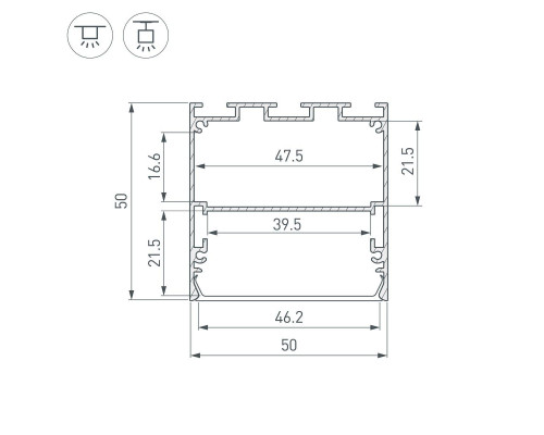 Профиль Arlight Line-S-5050-3000 Black 041841 Профиль Arlight Line-S-5050-3000 Black 041841