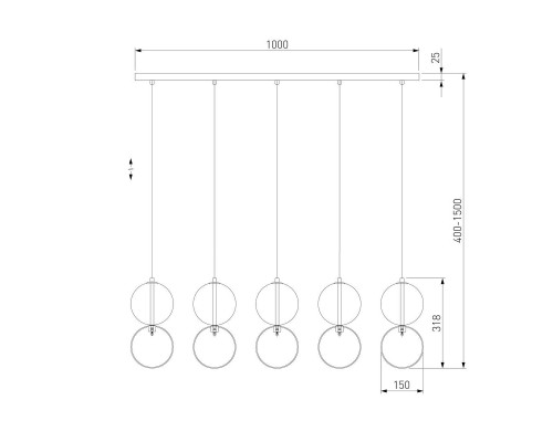 Подвесной светильник Eurosvet Selisa 50092/5 Подвесной светильник Eurosvet Selisa 50092/5