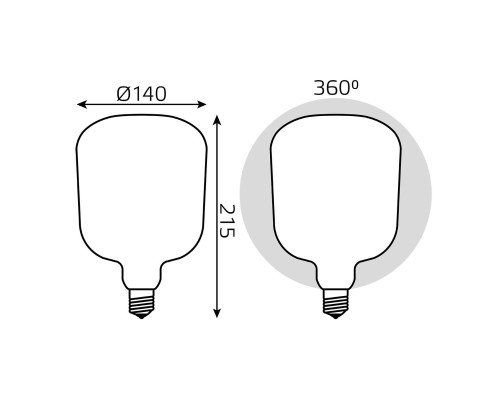 Лампа светодиодная филаментная Gauss E27 9W 4100К матовая 1015802209 Лампа светодиодная филаментная Gauss E27 9W 4100К матовая 1015802209