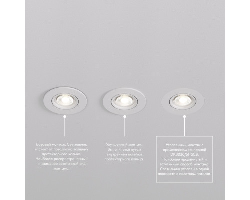 Встраиваемый светильник Denkirs Billum DK3020-WH