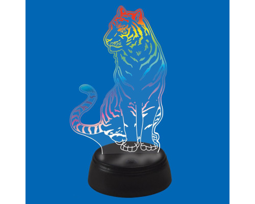 Светодиодная фигура Uniel ULI-M507 RGB/3AA Tiger/Black UL-00008402 Светодиодная фигура Uniel ULI-M507 RGB/3AA Tiger/Black UL-00008402