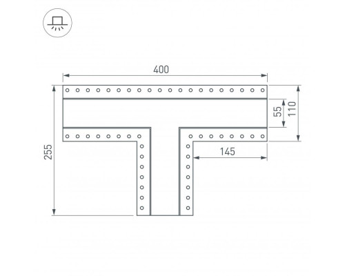 Коннектор T-образный Arlight SL-Linia55-Fantom 030133 Коннектор T-образный Arlight SL-Linia55-Fantom 030133