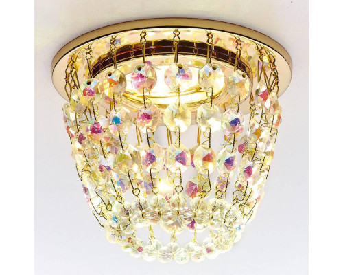 Встраиваемый светильник Ambrella light Crystal K2075 G/PR Встраиваемый светильник Ambrella light Crystal K2075 G/PR