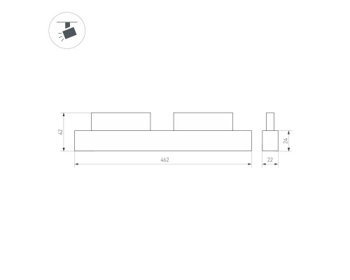 Трековый светодиодный светильник Arlight Mag-Orient-Flat-L465-16W Day4000-Mix 048189