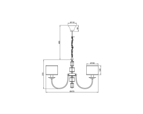 Подвесная люстра Vele Luce Soprano VL4194P06 Подвесная люстра Vele Luce Soprano VL4194P06