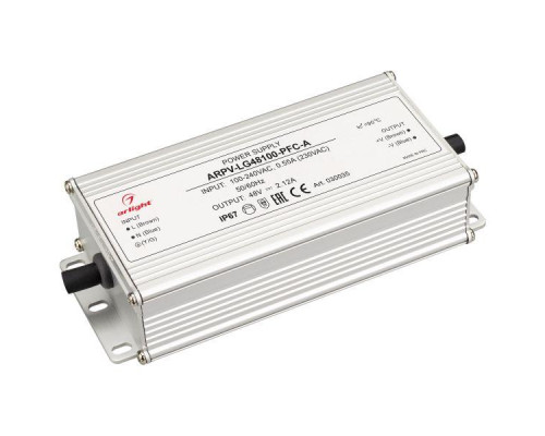 Блок питания Arlight ARPV-LG48100-PFC-A 48V 100W IP67 2,12A 030035 Блок питания Arlight ARPV-LG48100-PFC-A 48V 100W IP67 2,12A 030035