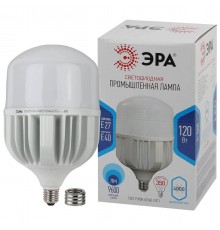 Лампа светодиодная сверхмощная ЭРА E27/E40 120W 4000K матовая LED POWER T160-120W-4000-E27/E40 Б0049103