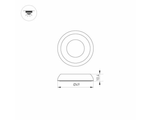 Накладка Arlight ART-Deck-Cap-Dome-R50 024932 Накладка Arlight ART-Deck-Cap-Dome-R50 024932