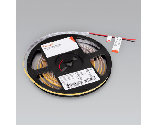 Светодиодная лента Arlight 11W/m 544Led/m CSP теплый белый 5M COB-X544-8mm 24V Warm2700 043413 Светодиодная лента Arlight 11W/m 544Led/m CSP теплый белый 5M COB-X544-8mm 24V Warm2700 043413