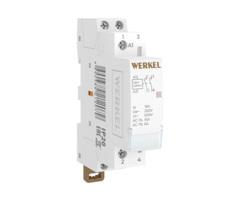 Контактор модульный 16 A 2NO (1 модуль) Werkel W941M16O 4690389212079 Контактор модульный 16 A 2NO (1 модуль) Werkel W941M16O 4690389212079