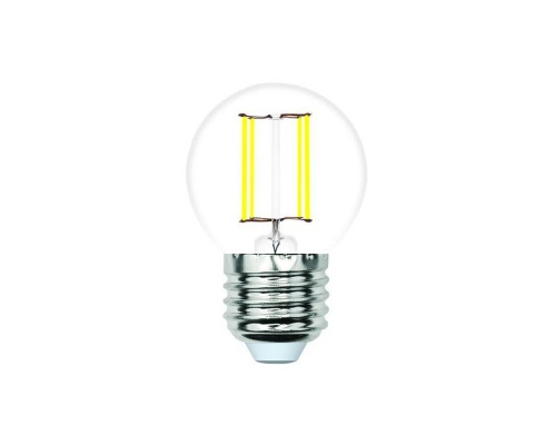 Лампа светодиодная филаментная Volpe E27 4W 4000K прозрачная LED-G45-4W/4000K/E27/CL/SLF UL-00008305 Лампа светодиодная филаментная Volpe E27 4W 4000K прозрачная LED-G45-4W/4000K/E27/CL/SLF UL-00008305