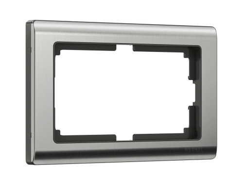 Рамка Werkel Metallic для двойной розетки глянцевый никель W0081602 4690389159077 Рамка Werkel Metallic для двойной розетки глянцевый никель W0081602 4690389159077