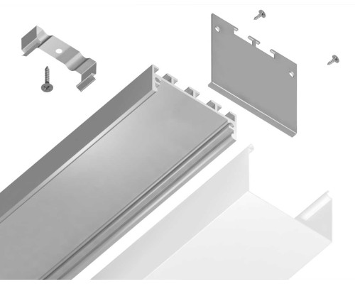 Профиль алюминиевый накладной/подвесной  Профиль алюминиевый накладной/подвесной