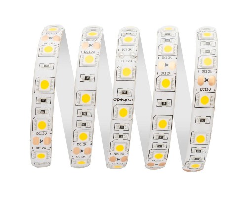 Светодиодная влагозащищенная лента Apeyron 14,4W/m 60LED/m 5050SMD теплый белый 5M 11BL