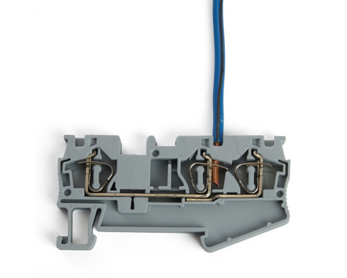 Зажим пружинный, 3-проводной проходной ЗНИ - 4,0 (JXB ST 4), серый STEKKER Зажим пружинный, 3-проводной проходной ЗНИ - 4,0 (JXB ST 4), серый STEKKER