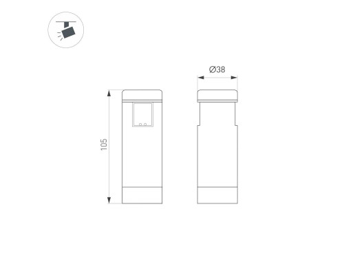 Трековый светодиодный светильник Arlight Art-Apriori-Spot-R40-8W Warm3000 039297 Трековый светодиодный светильник Arlight Art-Apriori-Spot-R40-8W Warm3000 039297