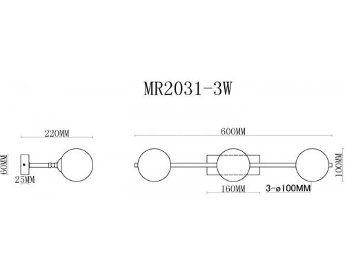 Бра MyFar Valency MR2031-3W