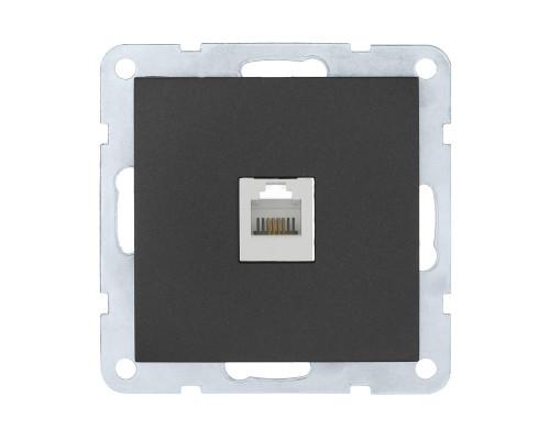 Розетка LK Studio компьютерная RJ-45 кат. 5е с накладкой (черный бархат) LK60 866108-1 Розетка LK Studio компьютерная RJ-45 кат. 5е с накладкой (черный бархат) LK60 866108-1