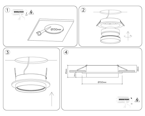 Светильник встраиваемый Ambrella light TECHNO SPOT TU5015 Светильник встраиваемый Ambrella light TECHNO SPOT TU5015