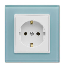 Розетка 2P+E Vesta-Electric Exclusive Blue голубой FRZ00040003SIN