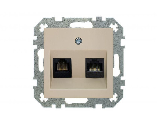 Розетка RJ45/RJ11 Liregus Retro кремовый омбре 29-138 Розетка RJ45/RJ11 Liregus Retro кремовый омбре 29-138