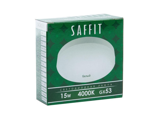 Лампа светодиодная Saffit GX53 15W 4000K белая SBGX5315 55192 Лампа светодиодная Saffit GX53 15W 4000K белая SBGX5315 55192