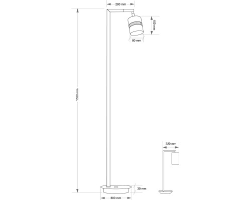 Напольный светильник KUTEK VESTO VES-LS-1(P)