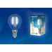 Лампа светодиодная филаментная Uniel E14 6W 4000K прозрачная LED-G45-6W/NW/E14/CL GLA01TR UL-00002207