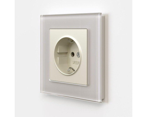 Розетка с заземлением Werkel айвори матовый W1171062 4690389184710