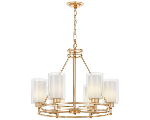 Подвесная люстра Lumina Deco Marietta LDP 8025-6 F.GD+WT Подвесная люстра Lumina Deco Marietta LDP 8025-6 F.GD+WT