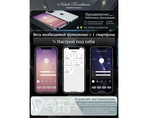 Потолочная светодиодная люстра Natali Kovaltseva Innovation Style 83018 Потолочная светодиодная люстра Natali Kovaltseva Innovation Style 83018