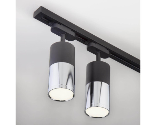 Трековый светодиодный светильник Elektrostandard Avantag черный матовый/хром 6W LTB27 a040961 Трековый светодиодный светильник Elektrostandard Avantag черный матовый/хром 6W LTB27 a040961