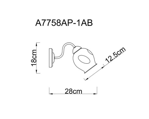 Бра Arte Lamp Riccio A7758AP-1AB