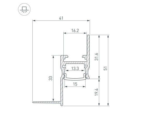Профиль встраиваемый Arlight Arh-Сeil-S14-Shadow-3000 White 045554 Профиль встраиваемый Arlight Arh-Сeil-S14-Shadow-3000 White 045554