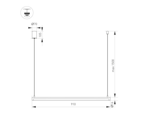 Подвесной светодиодный светильник Arlight SP-Umbra-Hang-H-L900-15W Day4000 036946(1)
