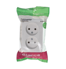 Розетка двойная 2К Systeme Electric Blanca 16A 250V белая BLNRA000211