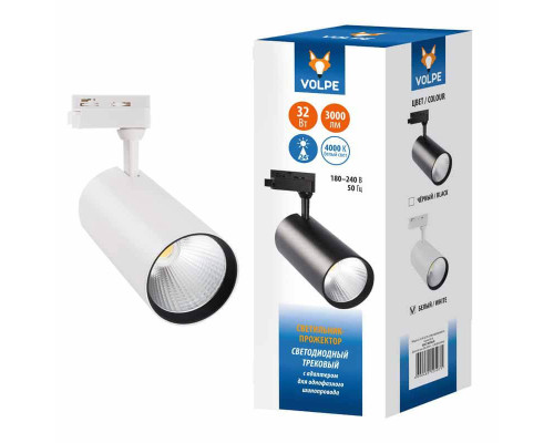 Трековый светодиодный светильник Volpe ULB-Q276 32W/4000К White UL-00005941 Трековый светодиодный светильник Volpe ULB-Q276 32W/4000К White UL-00005941