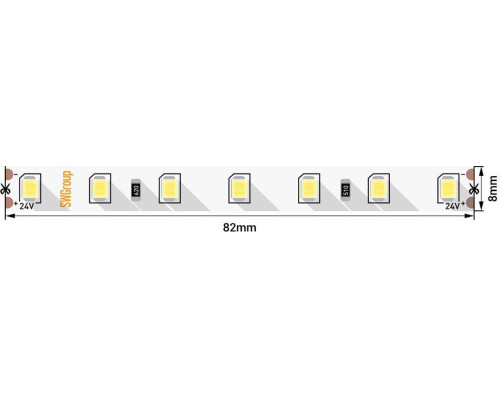 Светодиодная лента SWG 8,6W/m 84LED/m 2835SMD теплый белый 5M 005850 Светодиодная лента SWG 8,6W/m 84LED/m 2835SMD теплый белый 5M 005850